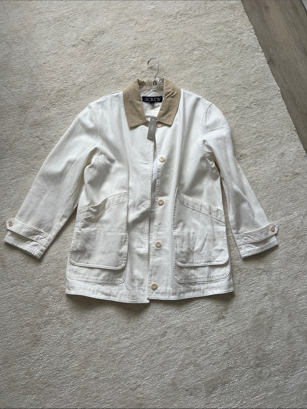 J.Crew NWT white barn jacket size small